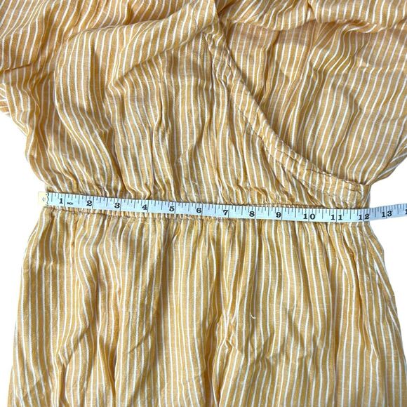 H&M Striped Dress V Neck Short Sleeve Elastic Waist Casual Summer‎ Womans 2 WP99 - Picture 8 of 9